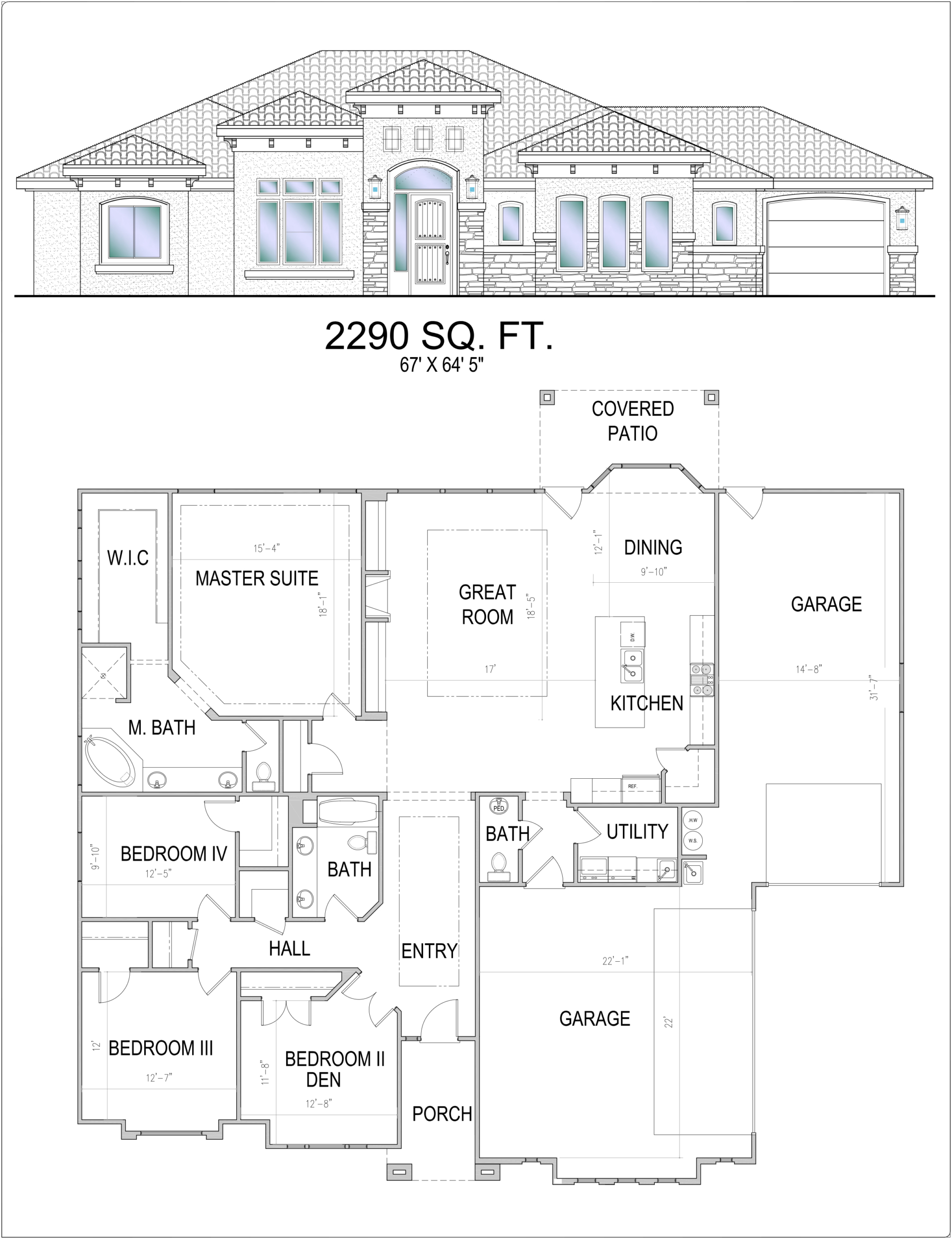 F:NEW WARNER GATEWAY-1 STRY 2290 SQFT PLAN WARNER GATEWAY LOT